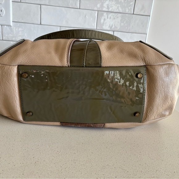 Spencer & Rutherford cream Leather green Shoulder Bag Limited Edition 11… - Picture 4 of 11